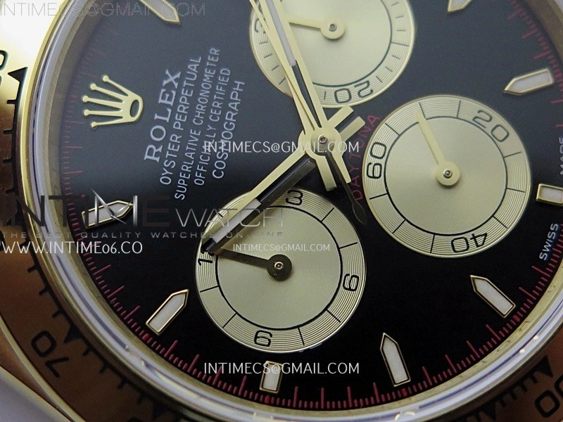 Daytona 126509 904L YG QF Best Edition Black Dial YG Subdial On 904L YG Bracelet SA4131