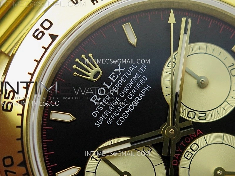 Daytona 126509 904L YG QF Best Edition Black Dial YG Subdial On 904L YG Bracelet SA4131