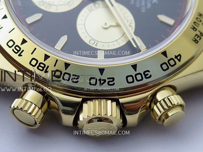 Daytona 126509 904L YG QF Best Edition Black Dial YG Subdial On 904L YG Bracelet SA4131