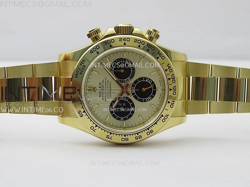 Daytona 126509 904L YG QF Best Edition YG Dial Black Subdial On 904L YG Bracelet SA4131