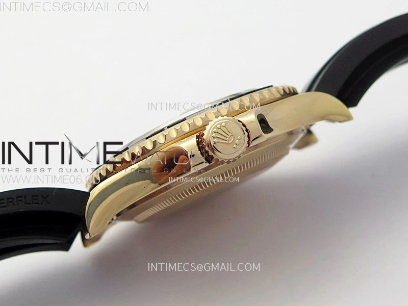 Yacht-Master 126655 RG APSF Best Edition 3D Black Ceramic Bezel on Black Rubber Strap SA3235
