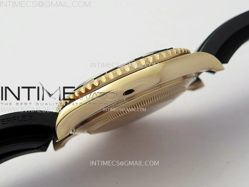 Yacht-Master 126655 RG APSF Best Edition 3D Black Ceramic Bezel on Black Rubber Strap SA3235