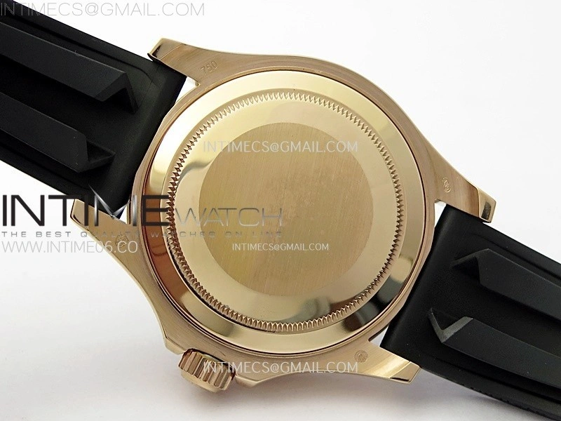 Yacht-Master 126655 RG APSF Best Edition 3D Black Ceramic Bezel on Black Rubber Strap SA3235