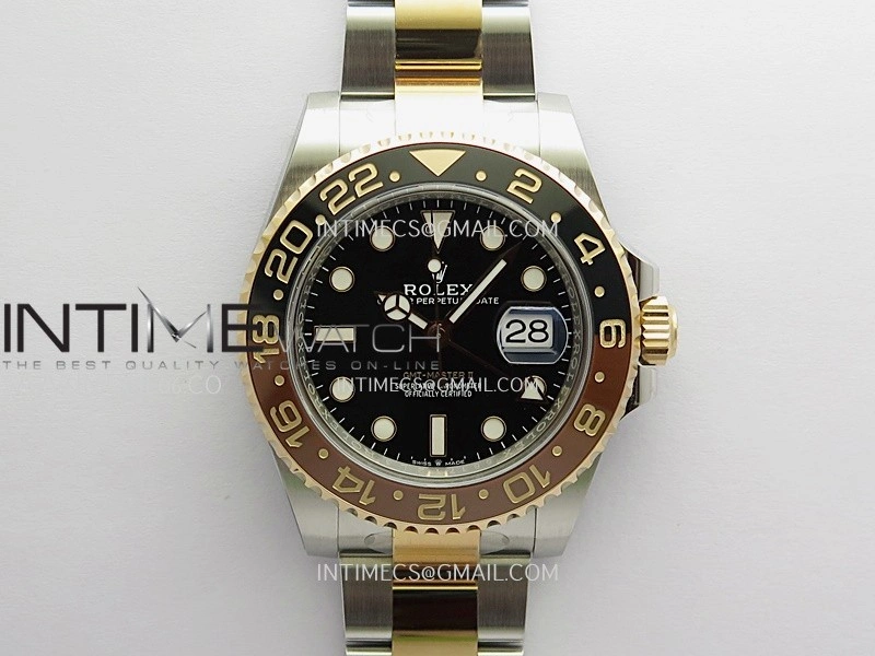 GMT Master II 126711 CHNR 904L SS RG VF 1:1 Best Edition Black Dial On SS RG Bracelet DD3285 CHS