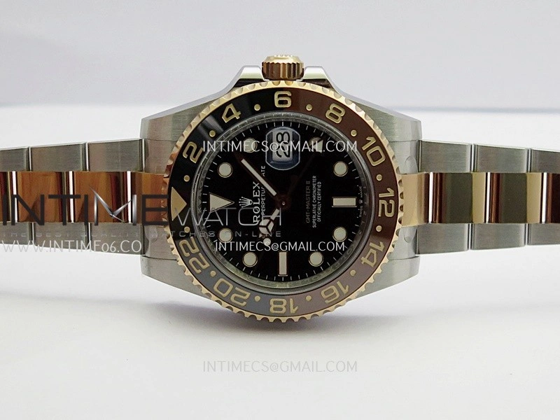 GMT Master II 126711 CHNR 904L SS RG VF 1:1 Best Edition Black Dial On SS RG Bracelet DD3285 CHS