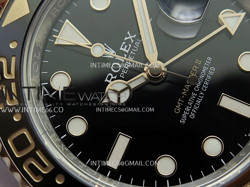 GMT Master II 126711 CHNR 904L SS RG VF 1:1 Best Edition Black Dial On SS RG Bracelet DD3285 CHS