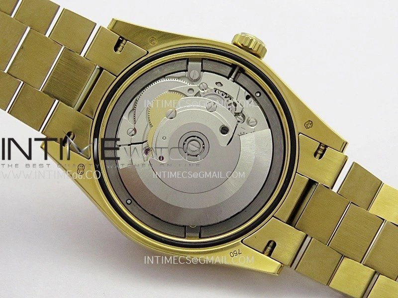 Day Date 128348 YG Gain Weight KF 1:1 White Dial Stick Marker On President Bracelet A2836
