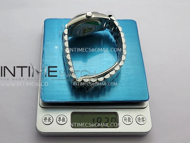 Day Date 128349 SS Gain Weight KF 1:1 White Dial Roman Marker On President Bracelet A2836
