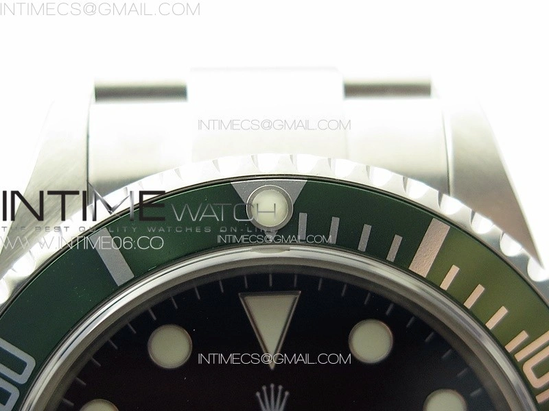 Submariner 16610 LV Green No Rehaut 904L SS RAF 1:1 Best Edition on 904L SS Bracelet SA3135
