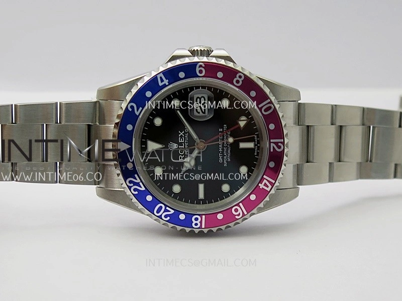 GMT-Master 16710 Blue Red SS BP Best Edition Black Dial On Oyster Bracelet Super Clone 3186