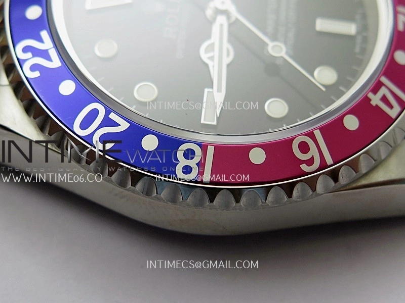 GMT-Master 16710 Blue Red SS BP Best Edition Black Dial On Oyster Bracelet Super Clone 3186
