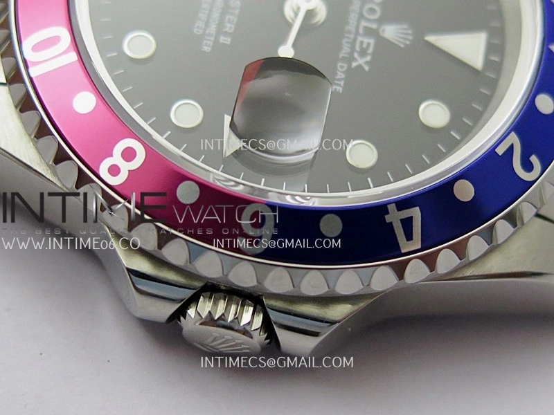 GMT-Master 16710 Blue Red SS BP Best Edition Black Dial On Oyster Bracelet Super Clone 3186