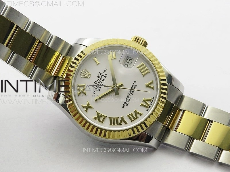 DateJust 31mm 178271 SS YG APSF Best Edition White Dial Roman Markers on Oyster Bracelet A2824