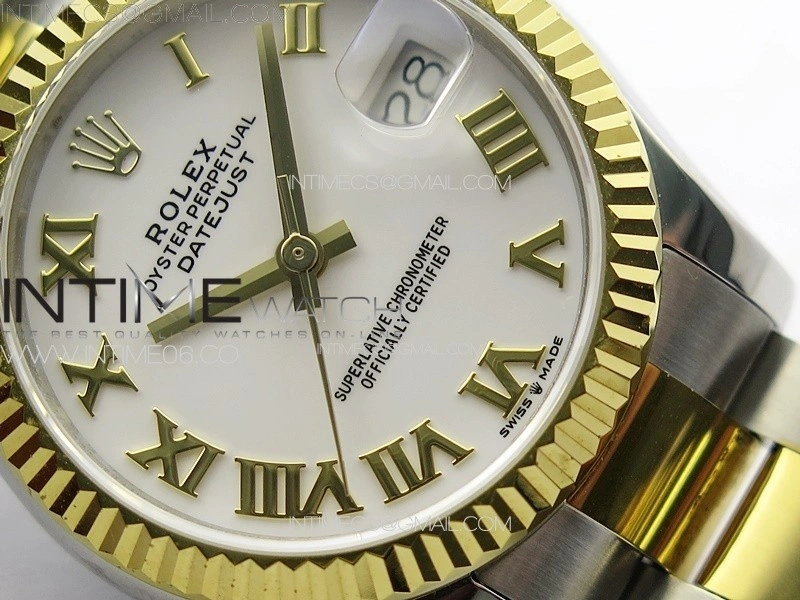 DateJust 31mm 178271 SS YG APSF Best Edition White Dial Roman Markers on Oyster Bracelet A2824