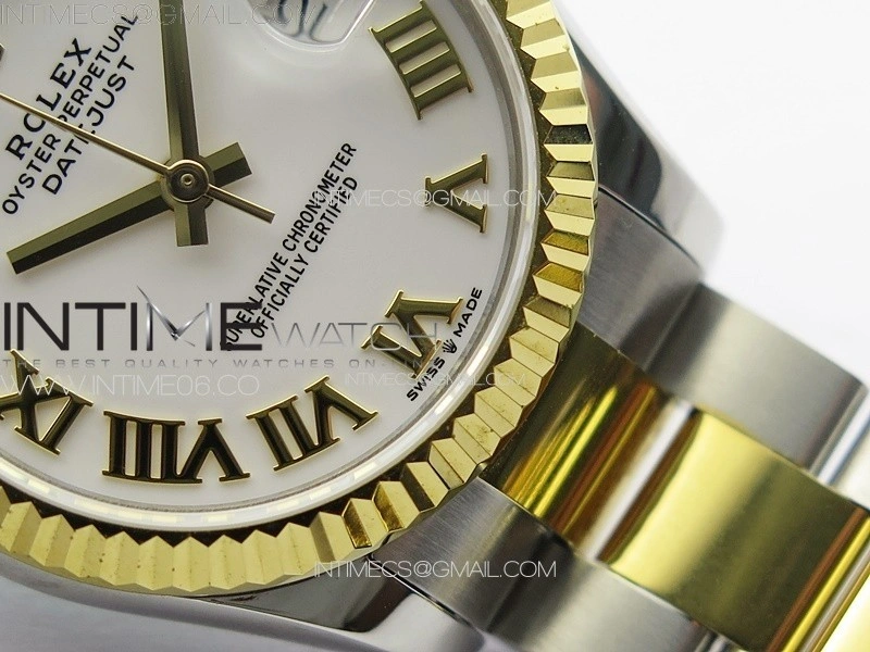 DateJust 31mm 178271 SS YG APSF Best Edition White Dial Roman Markers on Oyster Bracelet A2824