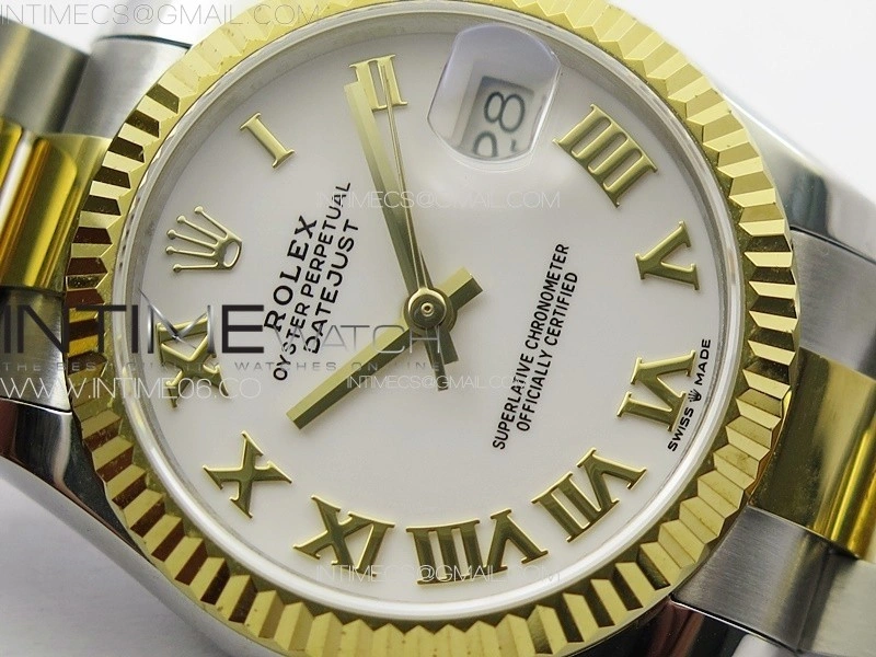 DateJust 31mm 178271 SS YG APSF Best Edition White Dial Roman Markers on Oyster Bracelet A2824