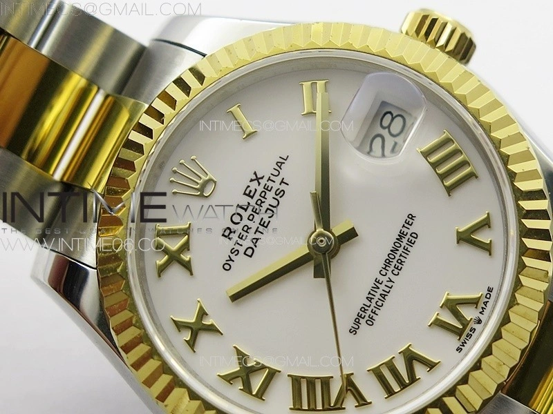 DateJust 31mm 178271 SS YG APSF Best Edition White Dial Roman Markers on Oyster Bracelet A2824