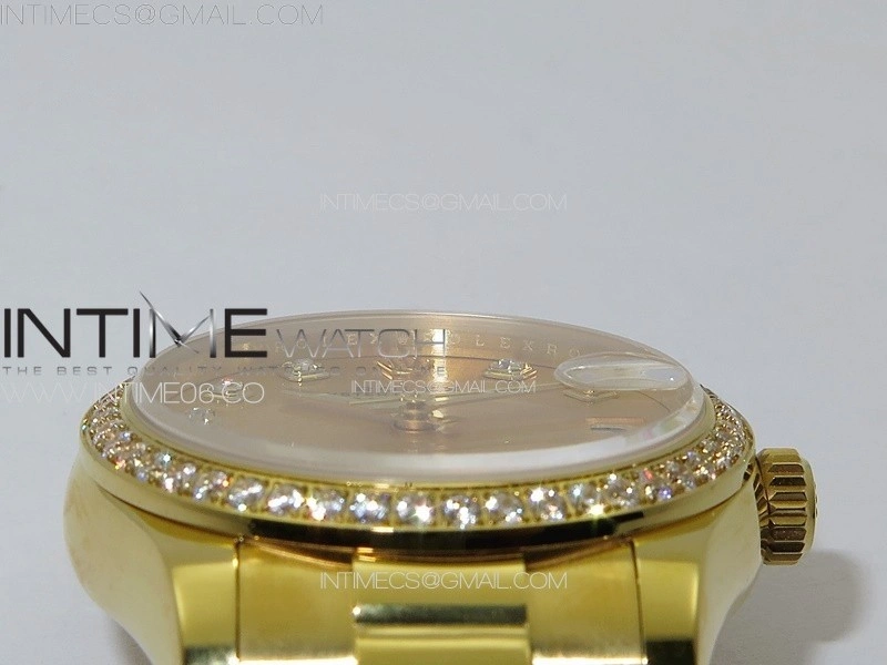 DateJust 31mm 178271 YG APSF Best Edition YG Dial Crystal Markers on President Bracelet A2824
