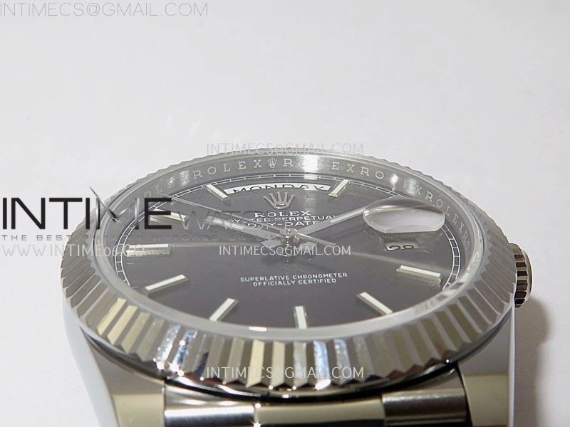 Day Date 228239 40mm SS Noob 1:1 Best Edition Gray Stick Dial On President Bracelet A2836