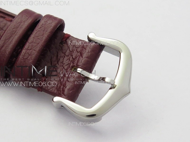 Tank Louis Ladies 22mm SS 8848F 1:1 Best Edition White Dial on Dark Red Leather Strap Ronda Quartz