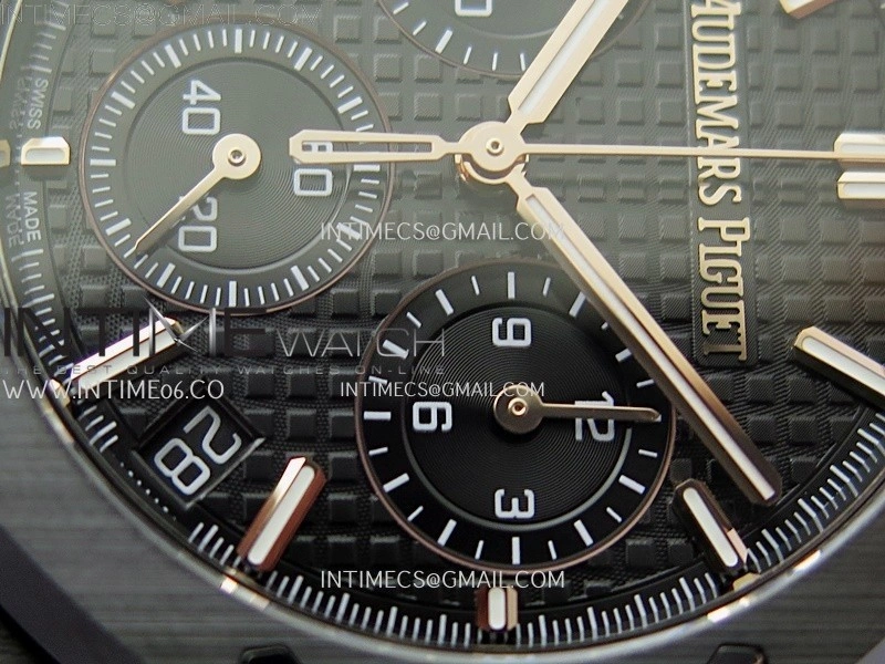 Royal Oak Chrono 26240 Black Ceramic APSF 1:1 Best Edition on Ceramic Bracelet SA4401 Super Clone