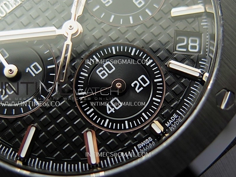 Royal Oak Chrono 26240 Black Ceramic APSF 1:1 Best Edition on Ceramic Bracelet SA4401 Super Clone