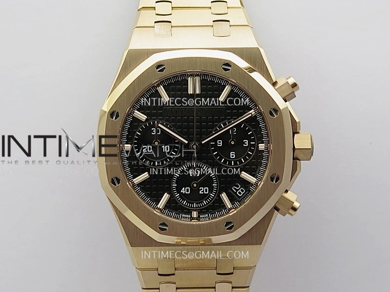 Royal Oak Chrono 26240OR RG V2 APSF 1:1 Best Edition Black Dial on RG Bracelet SA4401 Super Clone