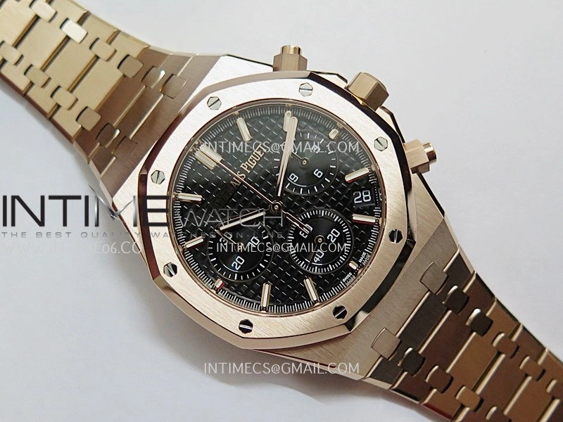 Royal Oak Chrono 26240OR RG V2 APSF 1:1 Best Edition Black Dial on RG Bracelet SA4401 Super Clone
