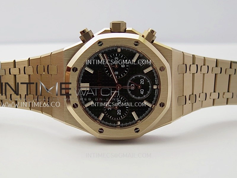 Royal Oak Chrono 26240OR RG V2 APSF 1:1 Best Edition Black Dial on RG Bracelet SA4401 Super Clone