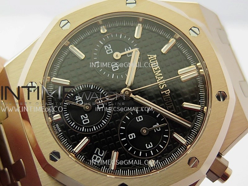 Royal Oak Chrono 26240OR RG V2 APSF 1:1 Best Edition Black Dial on RG Bracelet SA4401 Super Clone