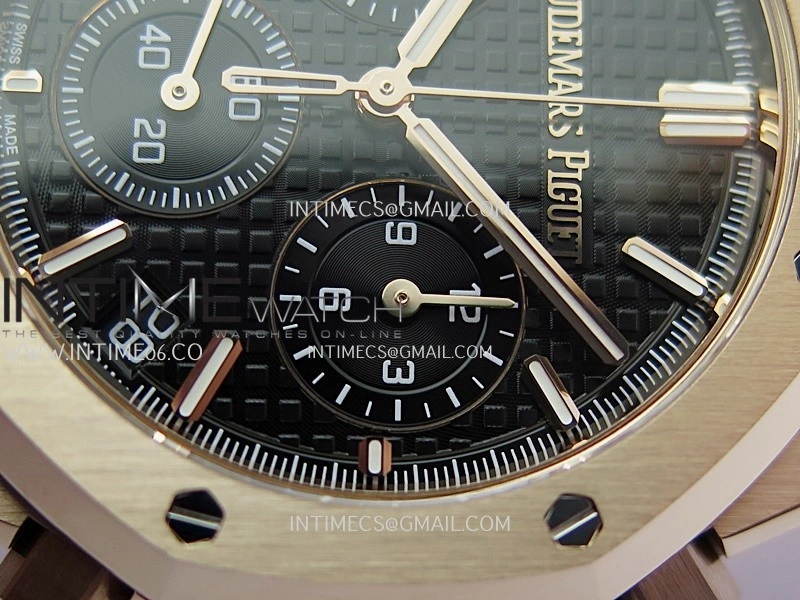 Royal Oak Chrono 26240OR RG V2 APSF 1:1 Best Edition Black Dial on RG Bracelet SA4401 Super Clone