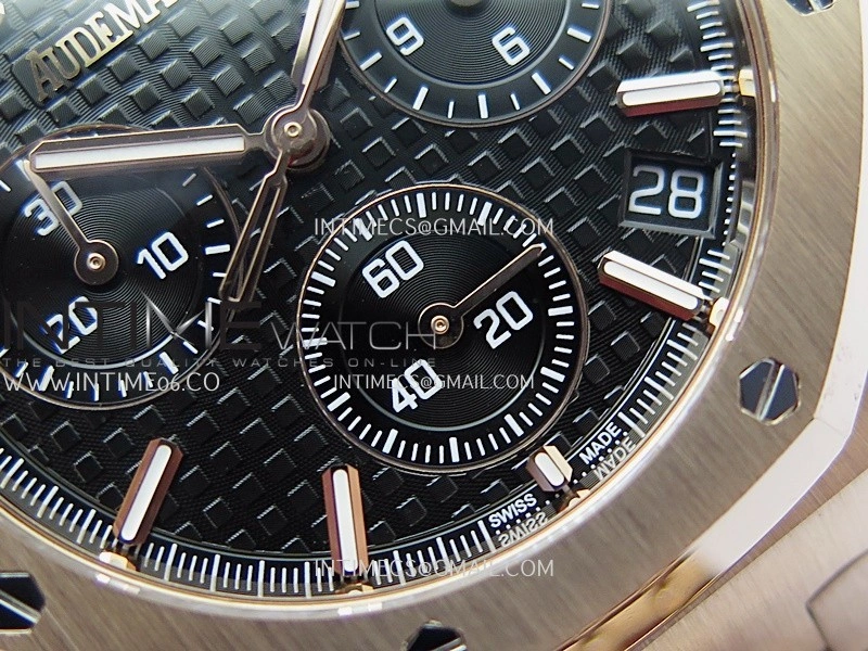 Royal Oak Chrono 26240OR RG V2 APSF 1:1 Best Edition Black Dial on RG Bracelet SA4401 Super Clone