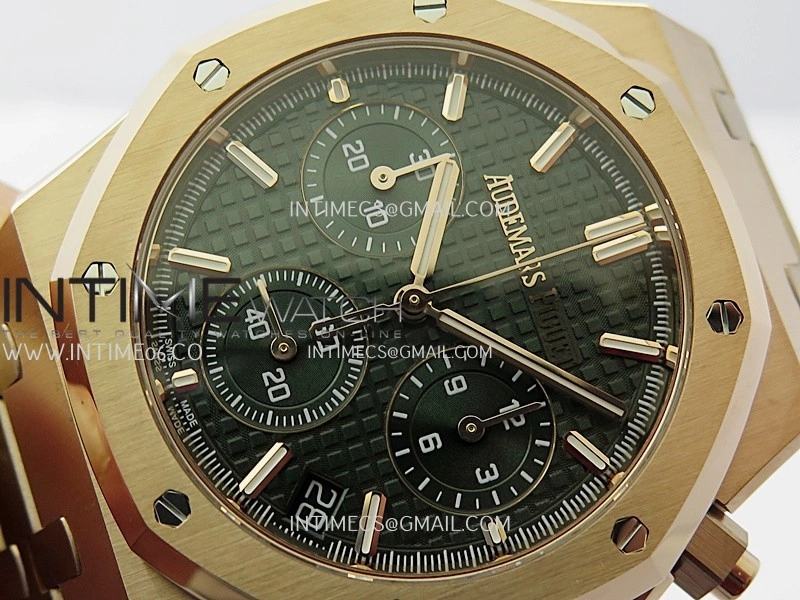 Royal Oak Chrono 26240OR RG V2 APSF 1:1 Best Edition Green Dial on RG Bracelet SA4401 Super Clone