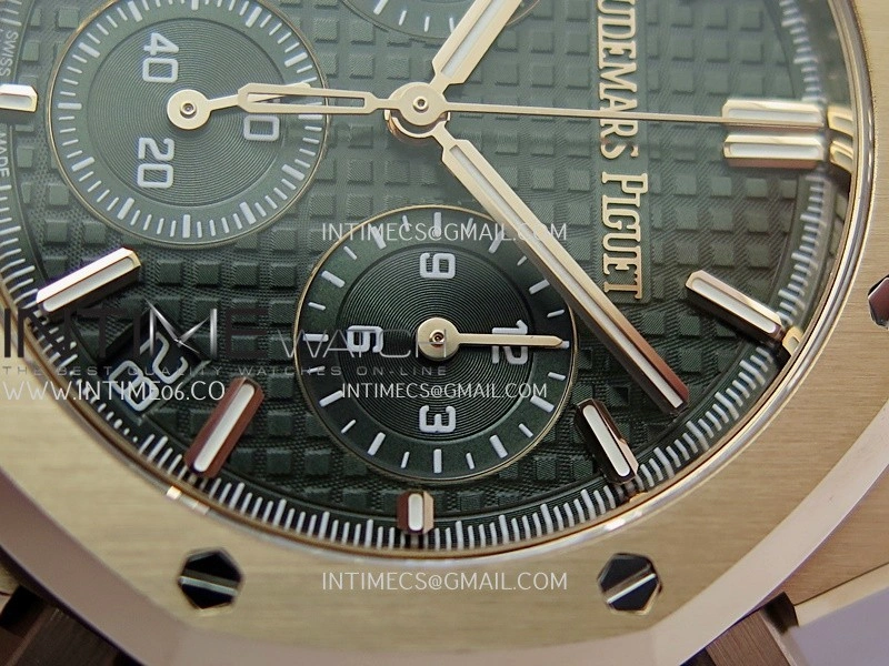 Royal Oak Chrono 26240OR RG V2 APSF 1:1 Best Edition Green Dial on RG Bracelet SA4401 Super Clone
