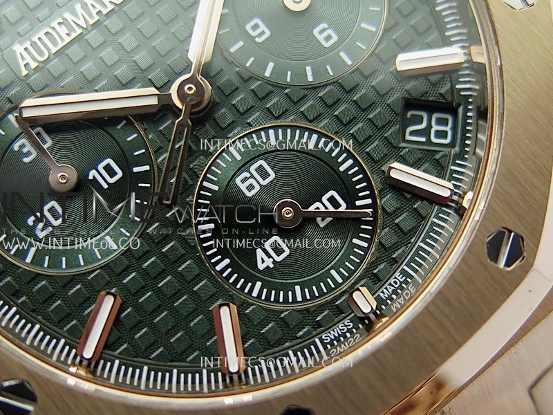 Royal Oak Chrono 26240OR RG V2 APSF 1:1 Best Edition Green Dial on RG Bracelet SA4401 Super Clone