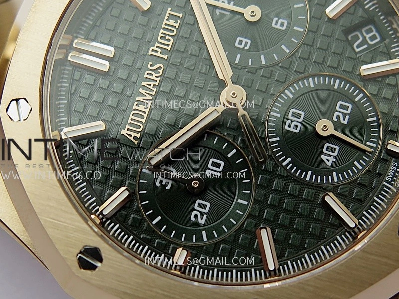 Royal Oak Chrono 26240OR RG V2 APSF 1:1 Best Edition Green Dial on RG Bracelet SA4401 Super Clone