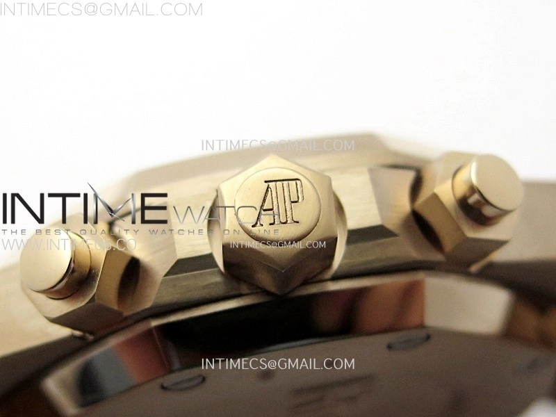 Royal Oak Chrono 26331ST RG IPF 1:1 Best Edition Blue Dial rose gold subdial on SS Bracelet A7750