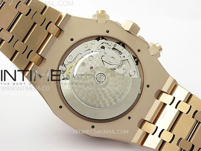 Royal Oak Chrono 26331ST RG IPF 1:1 Best Edition Blue Dial rose gold subdial on SS Bracelet A7750