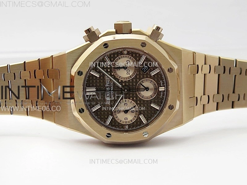 Royal Oak Chrono 26331ST RG IPF 1:1 Best Edition Gray Dial rose gold subdial on SS Bracelet A7750