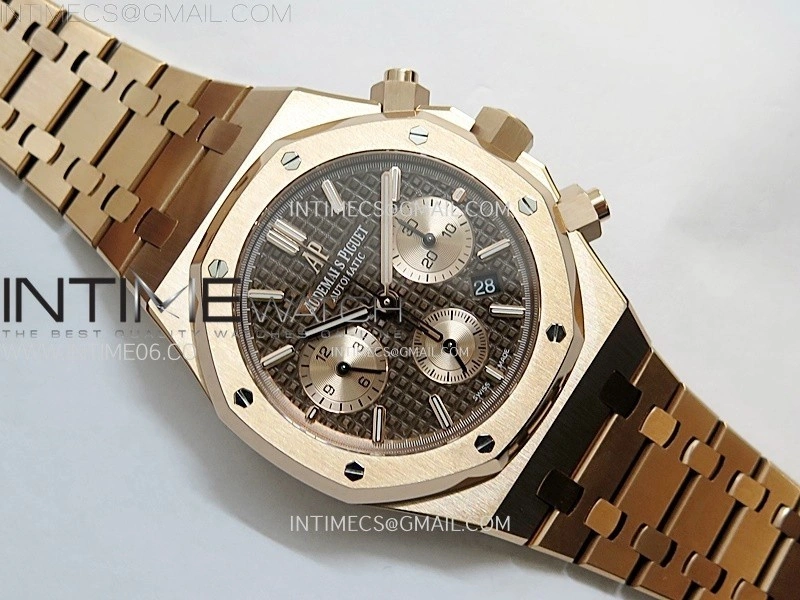Royal Oak Chrono 26331ST RG IPF 1:1 Best Edition Gray Dial rose gold subdial on SS Bracelet A7750