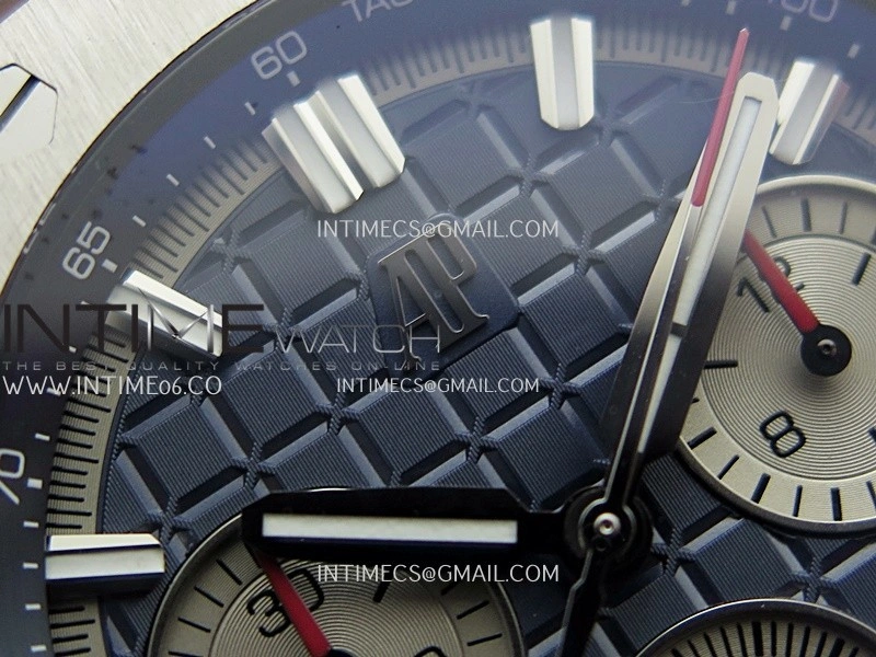 Royal Oak Offshore 43mm 26420 Ceramic Bezel Ti DDF 1:1 Blue Dial On Blue Rubber Strap DD4401 Super Clone