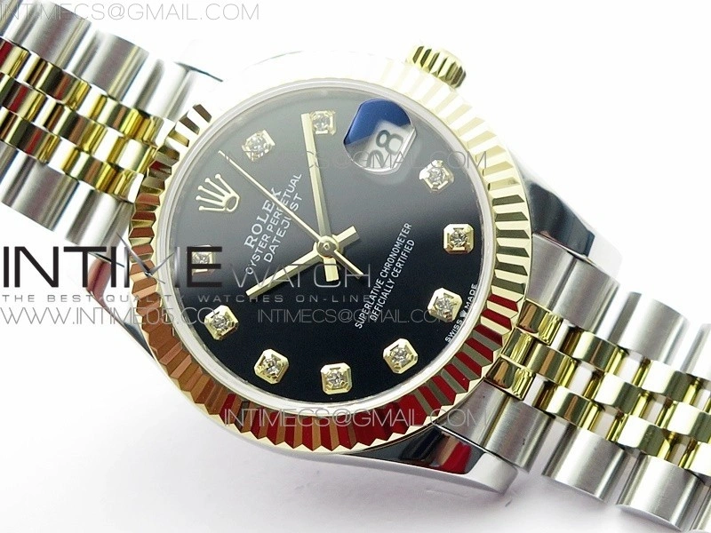 Datejust 31mm 278273 SS YG BP Best Edition Black Diamond Markers Dial on SS YG Jubilee Bracelet
