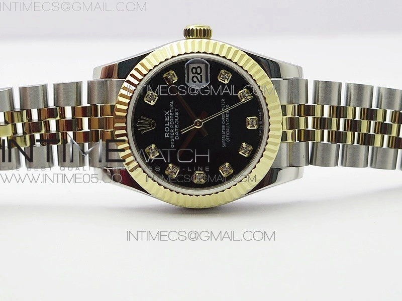 Datejust 31mm 278273 SS YG BP Best Edition Black Diamond Markers Dial on SS YG Jubilee Bracelet