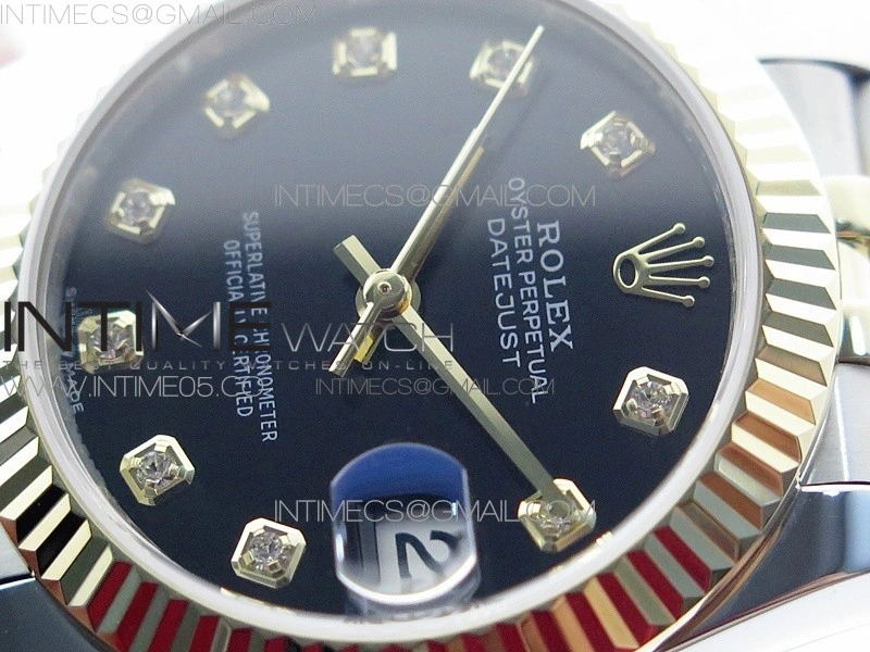 Datejust 31mm 278273 SS YG BP Best Edition Black Diamond Markers Dial on SS YG Jubilee Bracelet