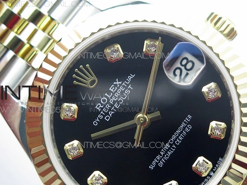 Datejust 31mm 278273 SS YG BP Best Edition Black Diamond Markers Dial on SS YG Jubilee Bracelet