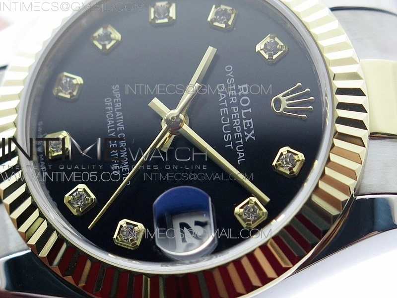 Datejust 31mm 278273 SS YG BP Best Edition Black Diamonds Markers Dial on SS YG Oyster Bracelet