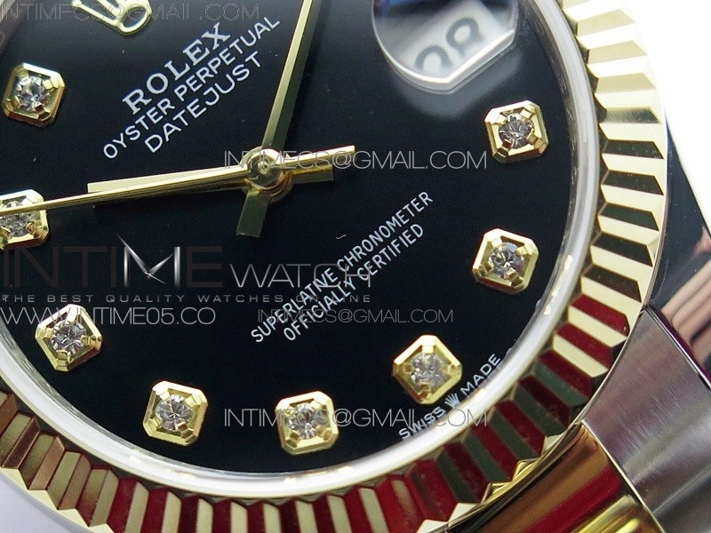 Datejust 31mm 278273 SS YG BP Best Edition Black Diamonds Markers Dial on SS YG Oyster Bracelet