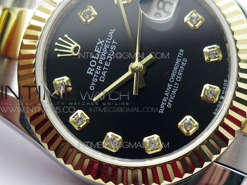 Datejust 31mm 278273 SS YG BP Best Edition Black Diamonds Markers Dial on SS YG Oyster Bracelet