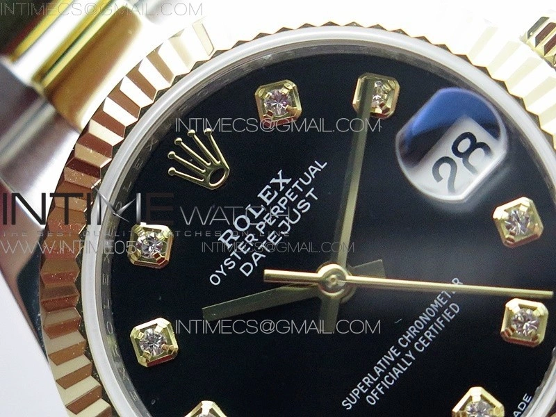 Datejust 31mm 278273 SS YG BP Best Edition Black Diamonds Markers Dial on SS YG Oyster Bracelet