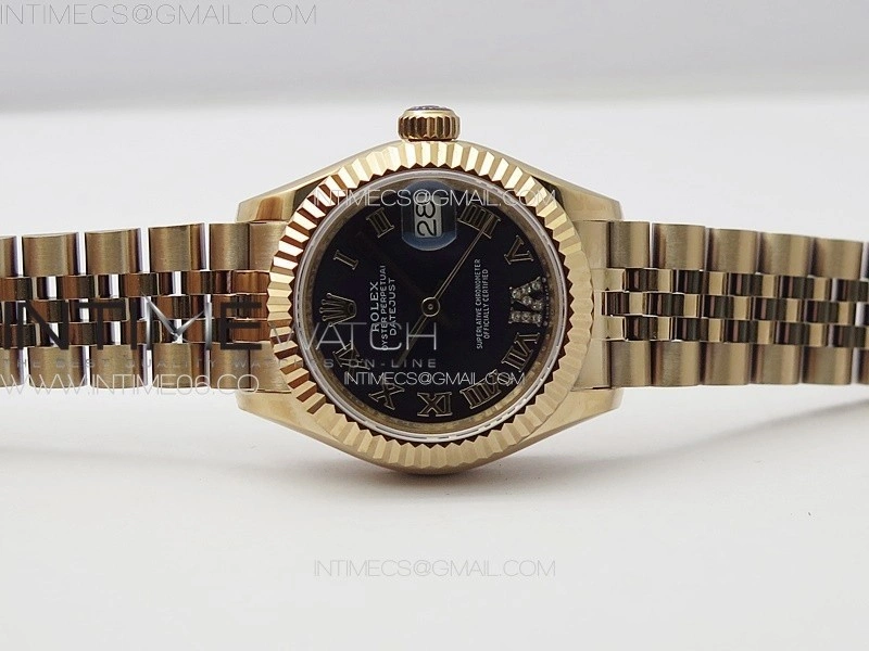 Datejust 28mm 279179 RG APSF Best Edition Blue Dial Roman Markers on SS Jubilee Bracelet NH05